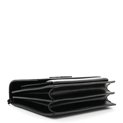 Saint Laurent Calfskin Medium Monogram Monochrome Sunset Black 4 of 9