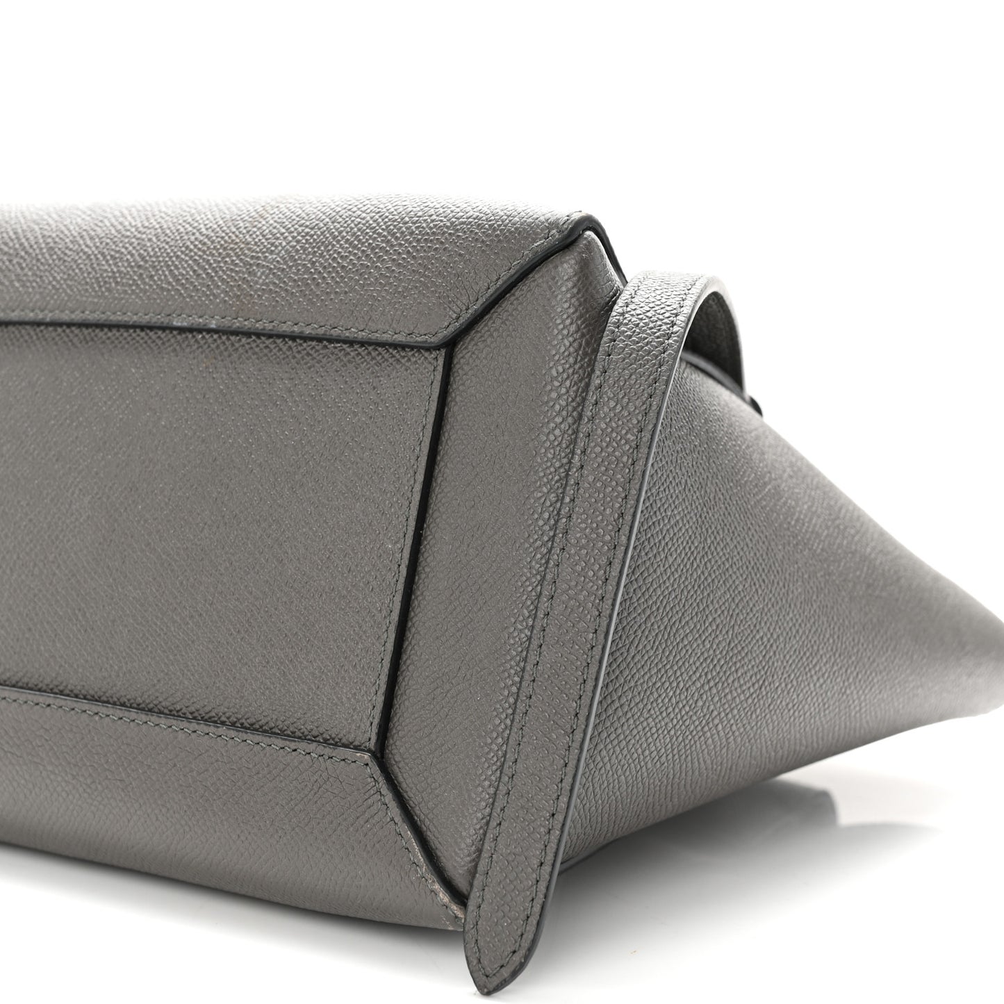 Baby Grained Calfskin Micro Belt Bag Grey