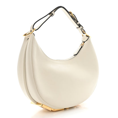 Fendi Vitello Grace Matte Small Fendigraphy Hobo Bag White Ice 3 of 10