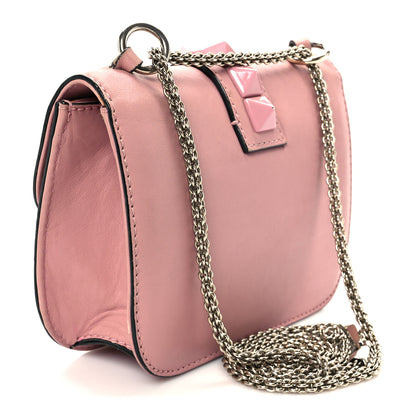 Valentino Garavani Vitello Enamel Small Glam Lock Rockstud Flap Water Rose 3 of 14