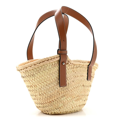 Loewe Raffia Small Basket Tote Bag Natural Tan 3 of 13