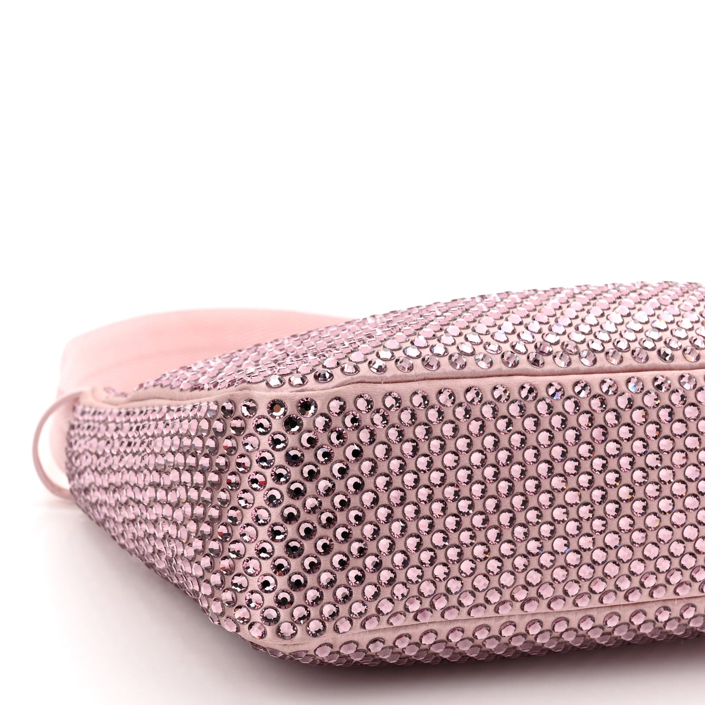 Satin Crystal Mini Re-Edition 2000 Bag Alabastro