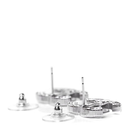 Chanel Crystal CC Earrings Silver 3 of 4