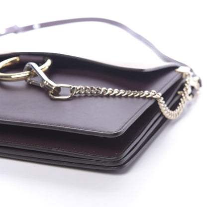 Chloe Goatskin Smooth Calfskin Medium Faye Shoulder Bag Brown Purple 13 of 13