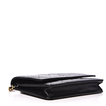 Chanel Caviar Quilted Wallet On Chain WOC Black 3 of 9