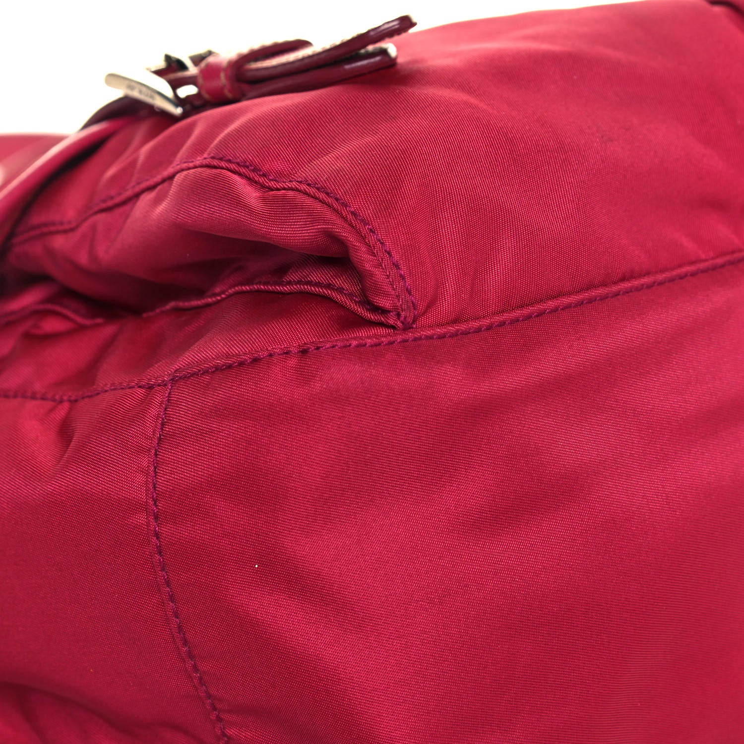 Prada Tessuto Nylon Saffiano Messenger Bag Fuxia 10 of 17