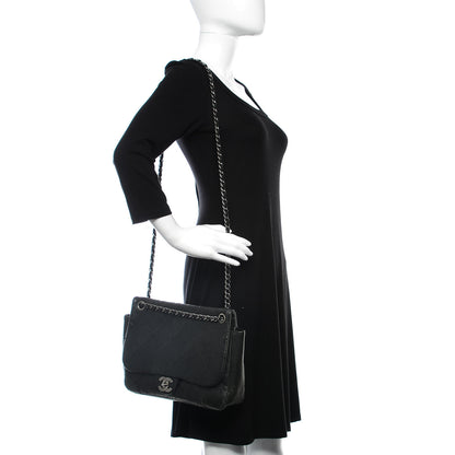 Chanel Caviar Quilted CC Single Flap Black 2 of 13