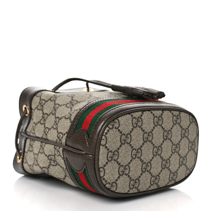 Gucci GG Supreme Monogram Web Mini Ophidia Bucket Bag Brown 4 of 9