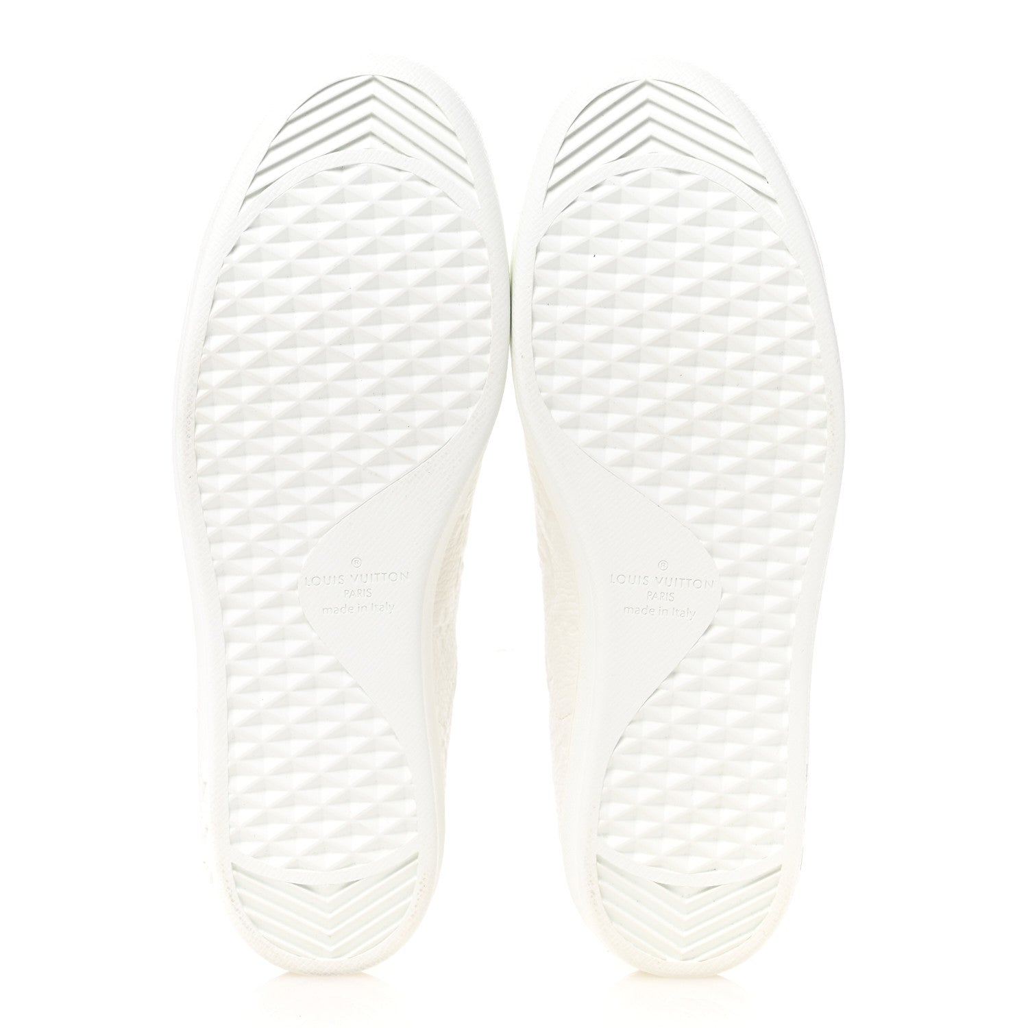 Louis Vuitton Iridescent Grained Calfskin Embossed Monogram Mens Luxembourg Low Top Sneakers 9.5 White 6 of 9