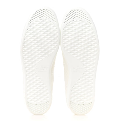 Louis Vuitton Iridescent Grained Calfskin Embossed Monogram Mens Luxembourg Low Top Sneakers 9.5 White 6 of 9