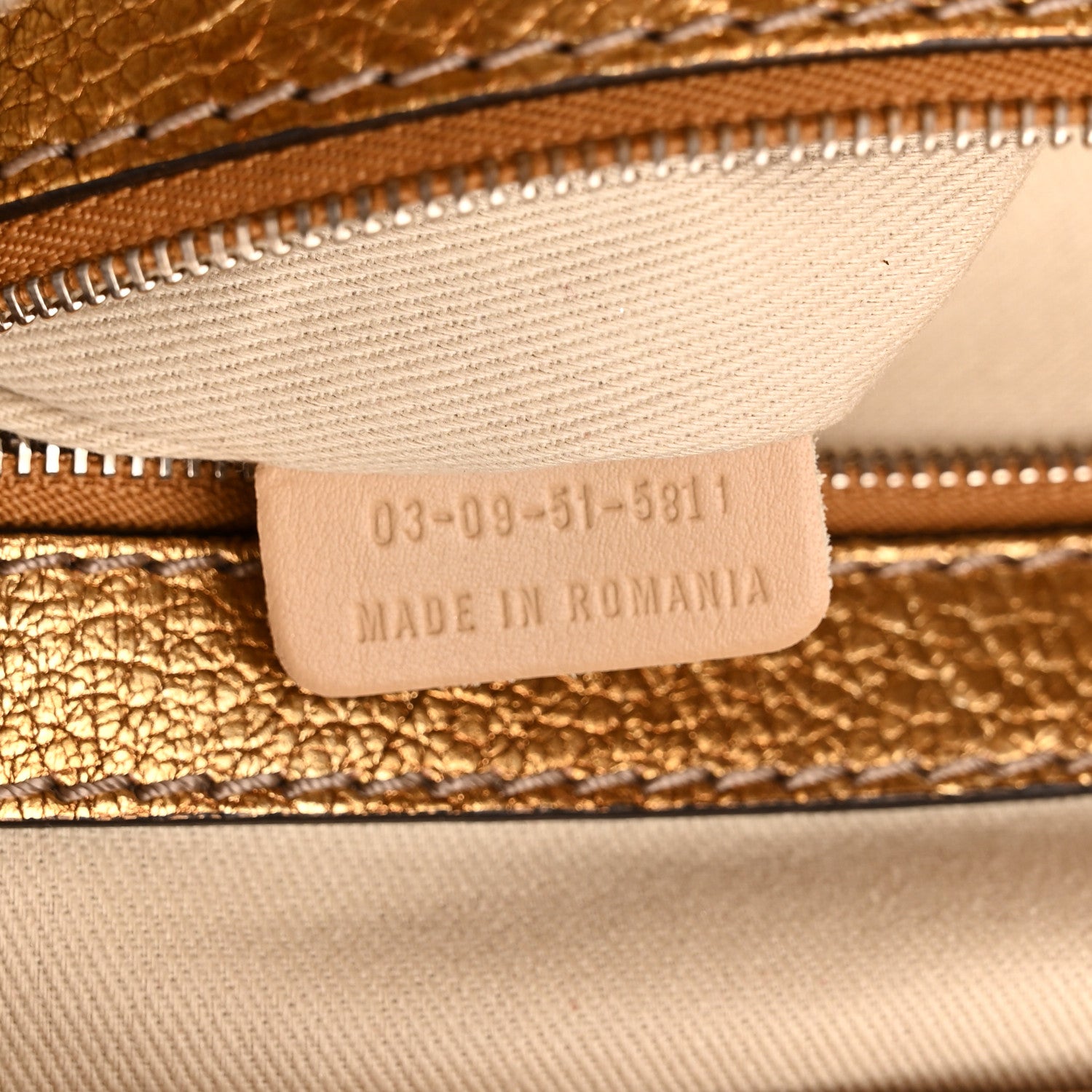 Chloe Metallic Calfskin Crystal Paddington Satchel Gold 7 of 19