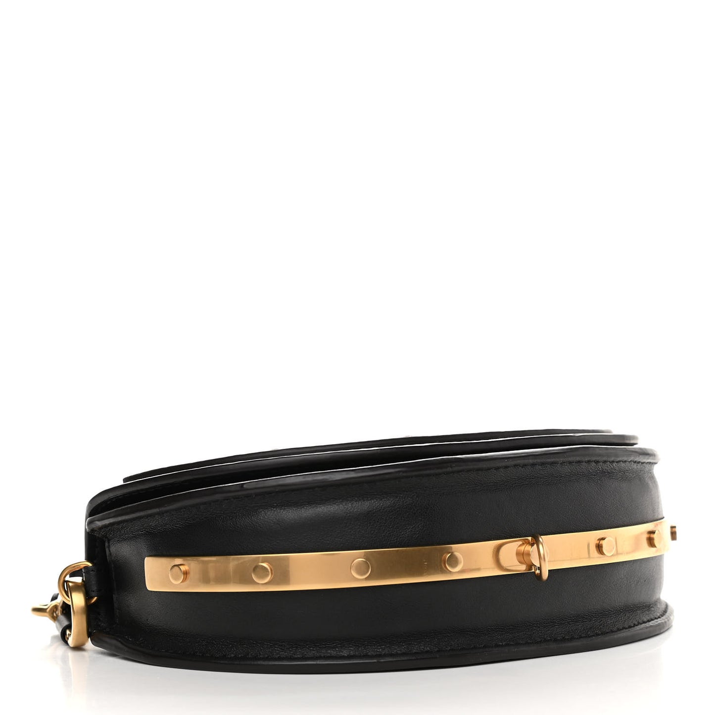 Calfskin Small Nile Bracelet Minaudiere Bag Black