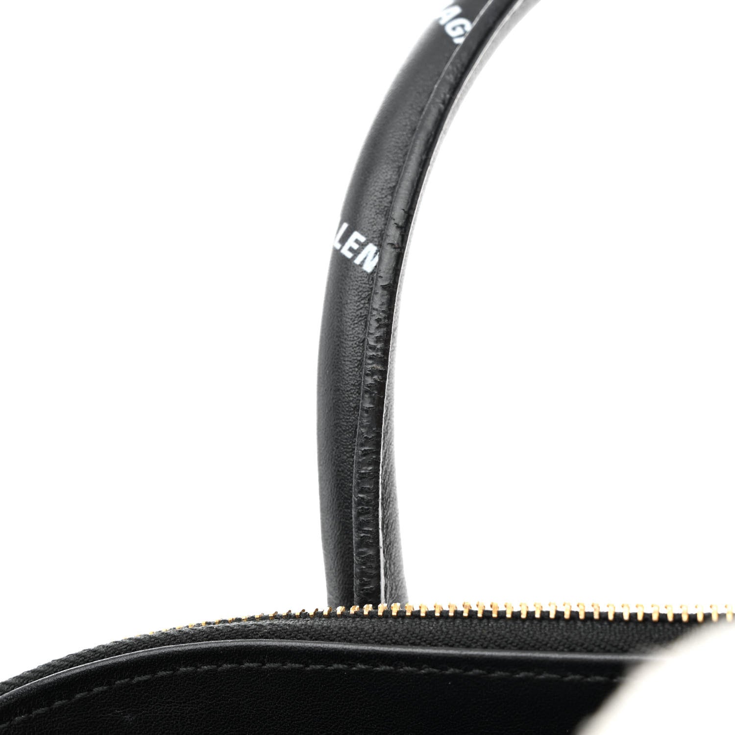 Balenciaga Calfskin Allover Logo M Ville Top Handle Bag Black 12 of 15