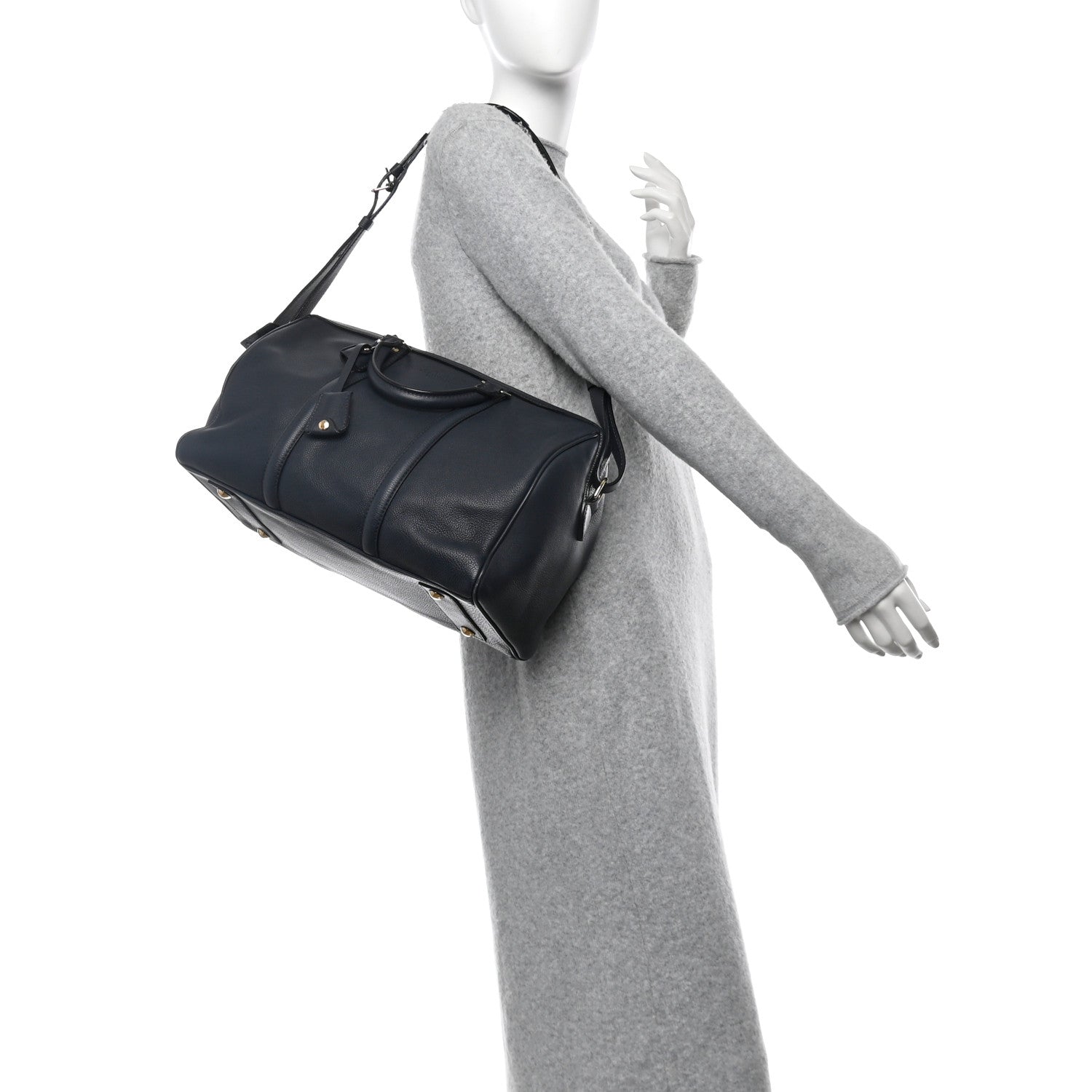 Louis Vuitton Calfskin Sofia Coppola SC Bag MM Blue 2 of 9