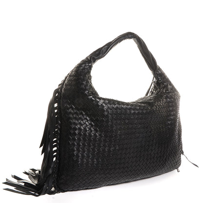 Bottega Veneta Nappa Intrecciato Veneta Maxi Fringed Hobo Nero Black 2 of 9