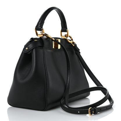 Fendi Nappa Mini Peekaboo Iconic Satchel Black 3 of 11