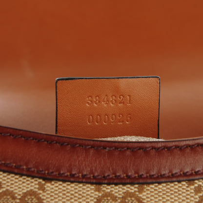 Gucci Monogram Small Lady Web Shoulder Bag Beige Cuir 7 of 8