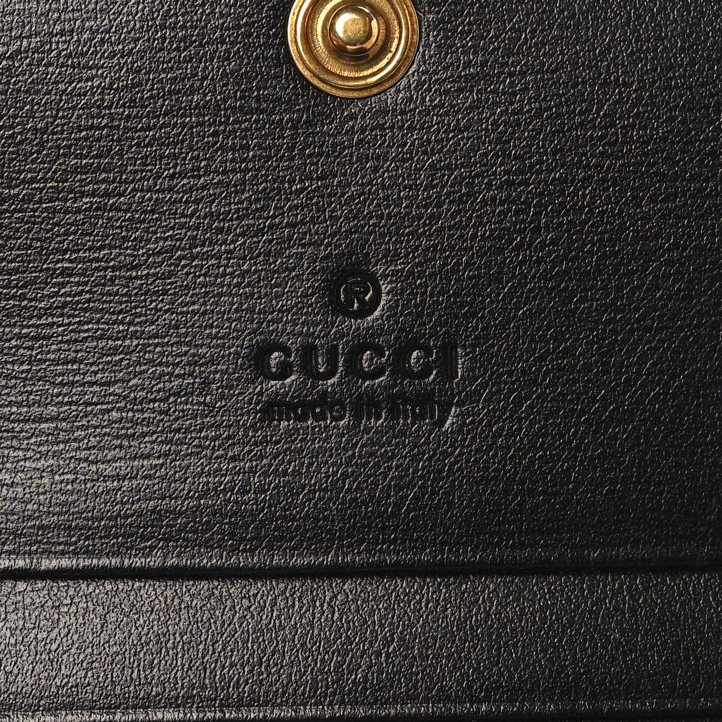 Calfskin Web Trapuntata GG Marmont Card Case Wallet Black