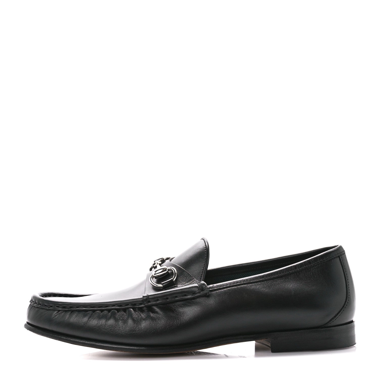 Gucci Lebonne Calfskin Mens Horsebit Loafers With Cover 8.5 Black 1 of 15