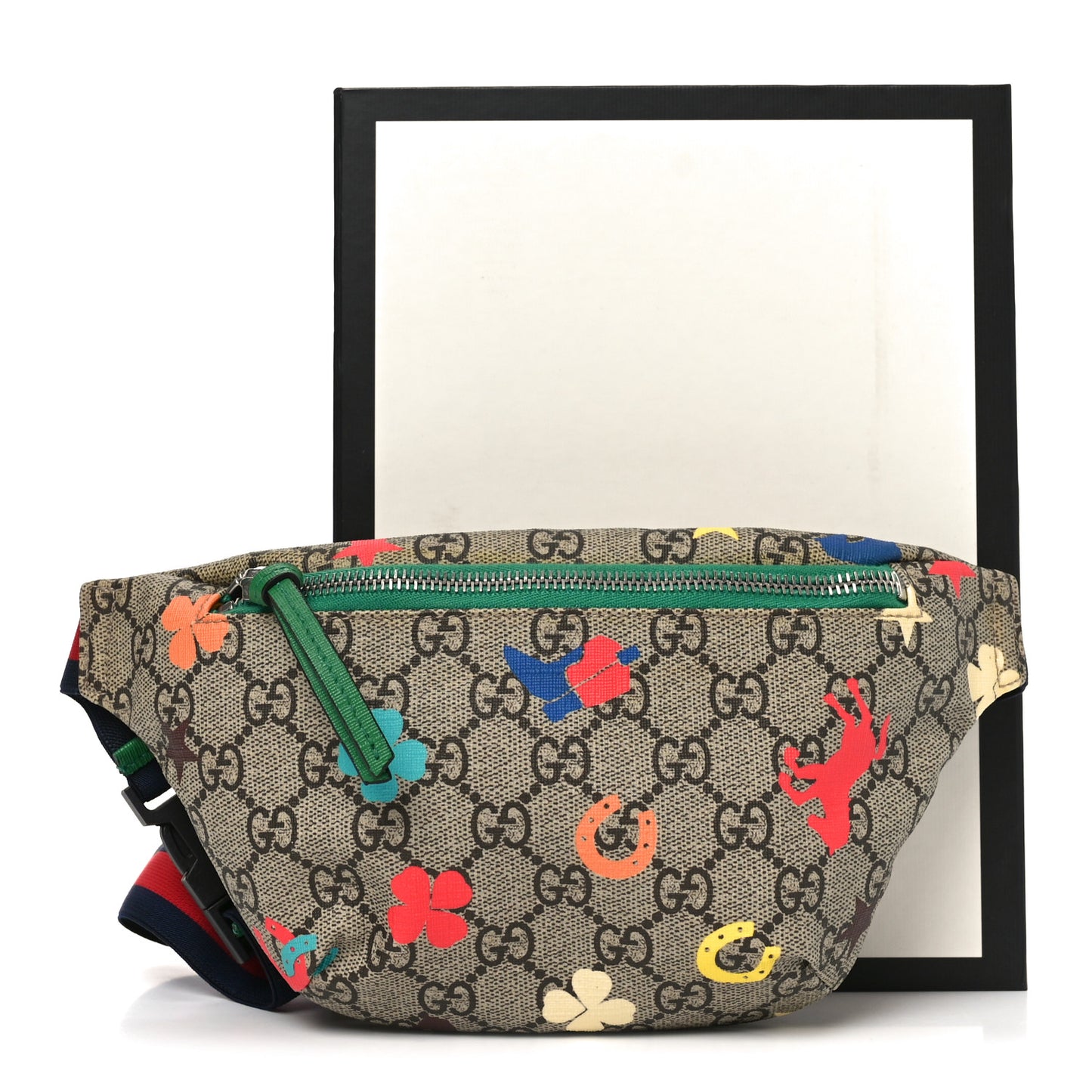 GG Supreme Monogram Ranch Childrens Belt Bag Multicolor