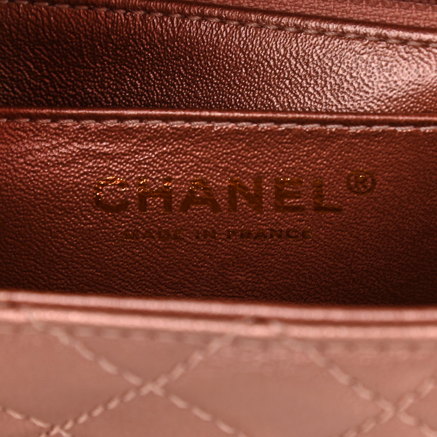 Chanel Metallic Grained Calfskin Quilted 2.55 Reissue Mini Flap Copper Pink 6 of 9