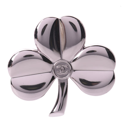 Chanel Metal CC Clover Pin Pink 1 of 3