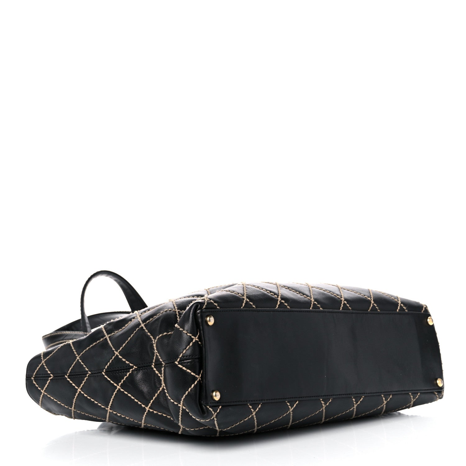 Chanel Calfskin Wild Stitch Large Tote Black 3 of 15