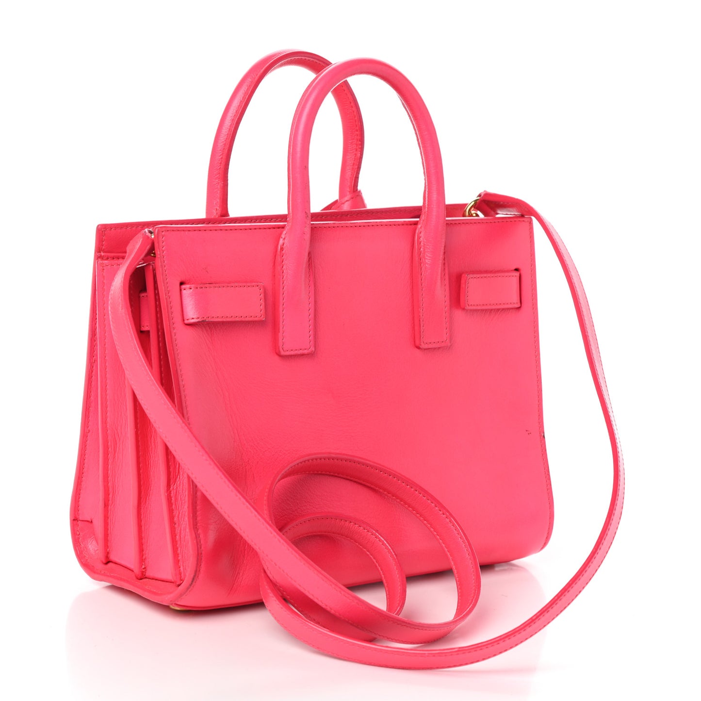 Calfskin Nano Sac De Jour Fluo Pink