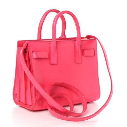 Saint Laurent Calfskin Nano Sac De Jour Fluo Pink 3 of 10