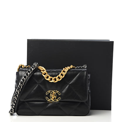 Chanel Lambskin Quilted Medium 19 Flap Black 10 of 10