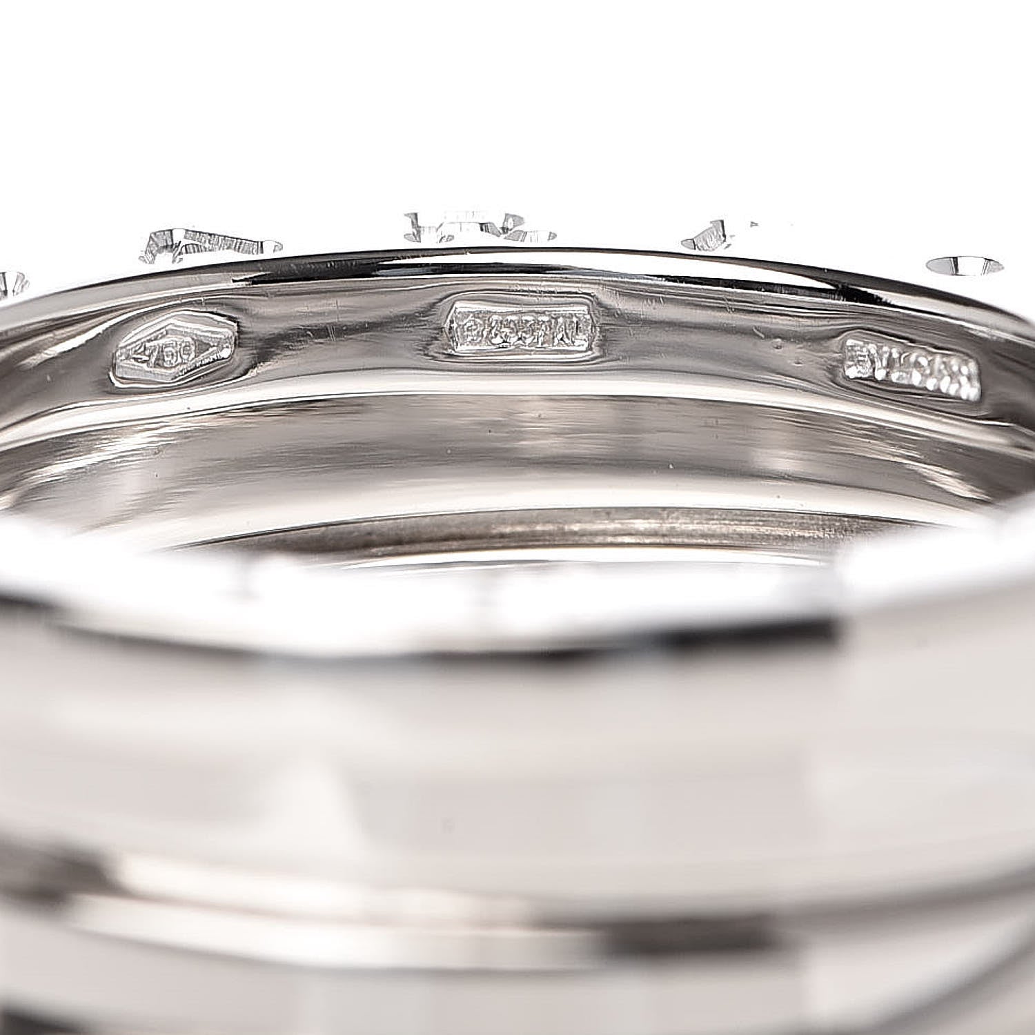 Bulgari 18K White Gold B.Zero1 Two-Band Ring 50 5.25 5 of 7