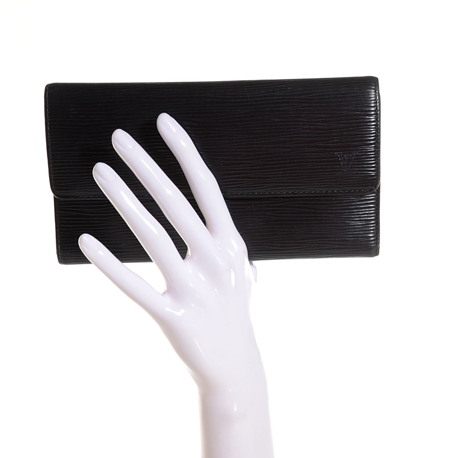 Louis Vuitton Epi Porte Tresor International Wallet Black 2 of 7