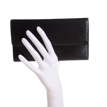 Louis Vuitton Epi Porte Tresor International Wallet Black 2 of 7