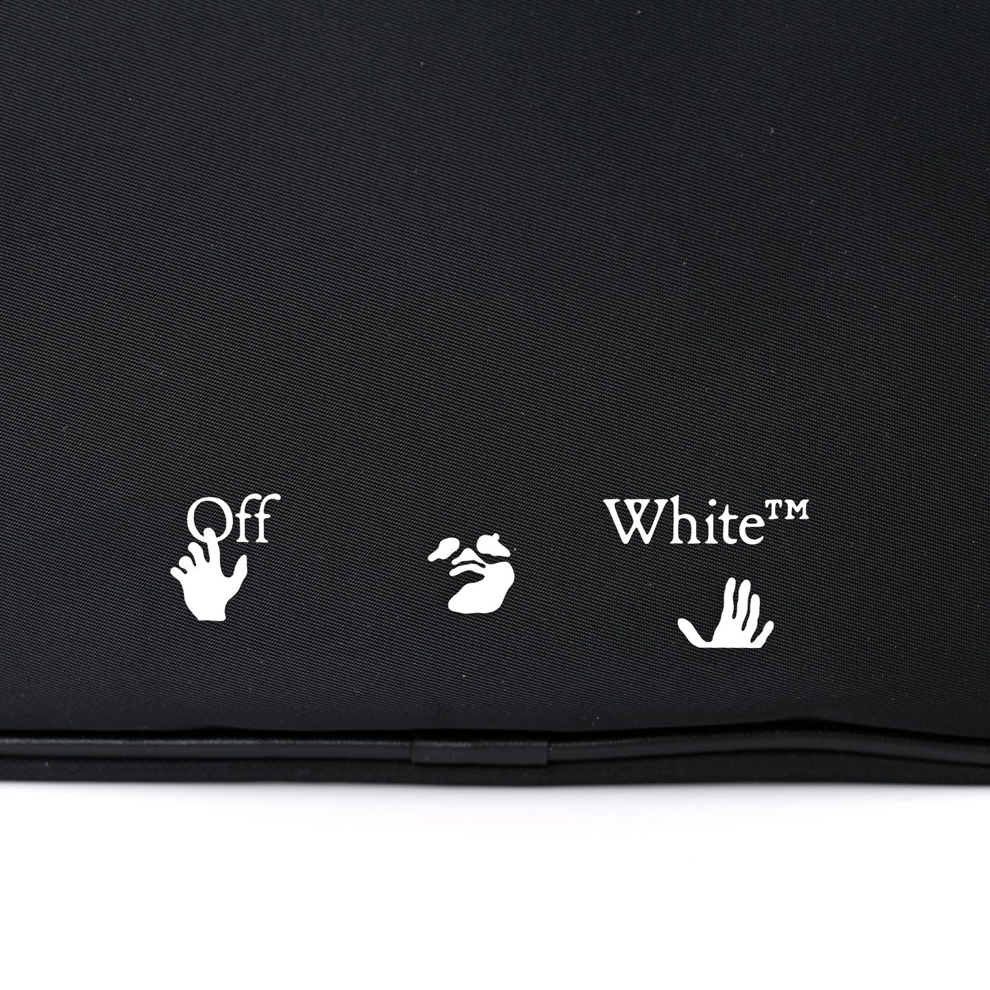 Nylon Logo Print Crossbody Bag Black