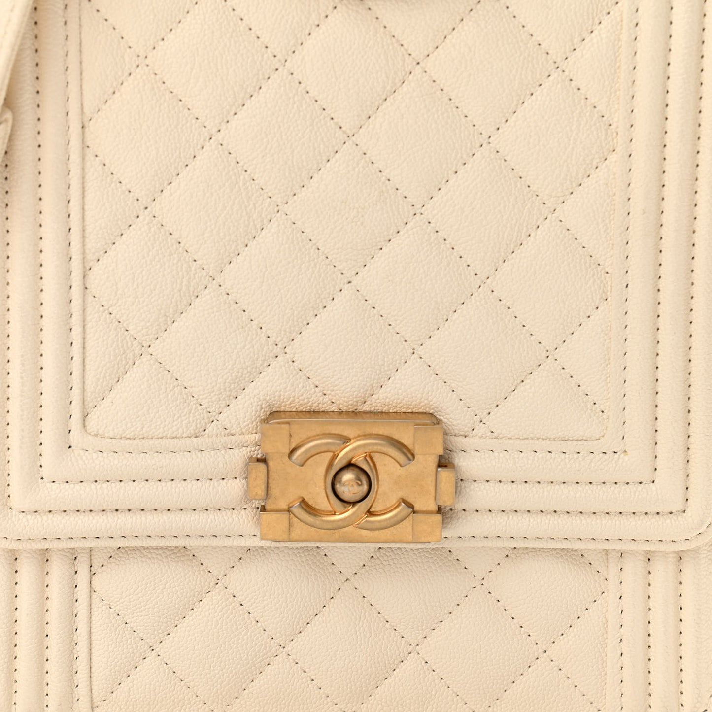 Caviar Quilted North South Boy Flap White
