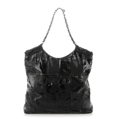 Chanel Patent Calfskin Patchwork Brooklyn Tote Black 1 of 8
