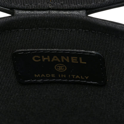Chanel Patent Quilted Round Clutch With Chain Black 6 of 10