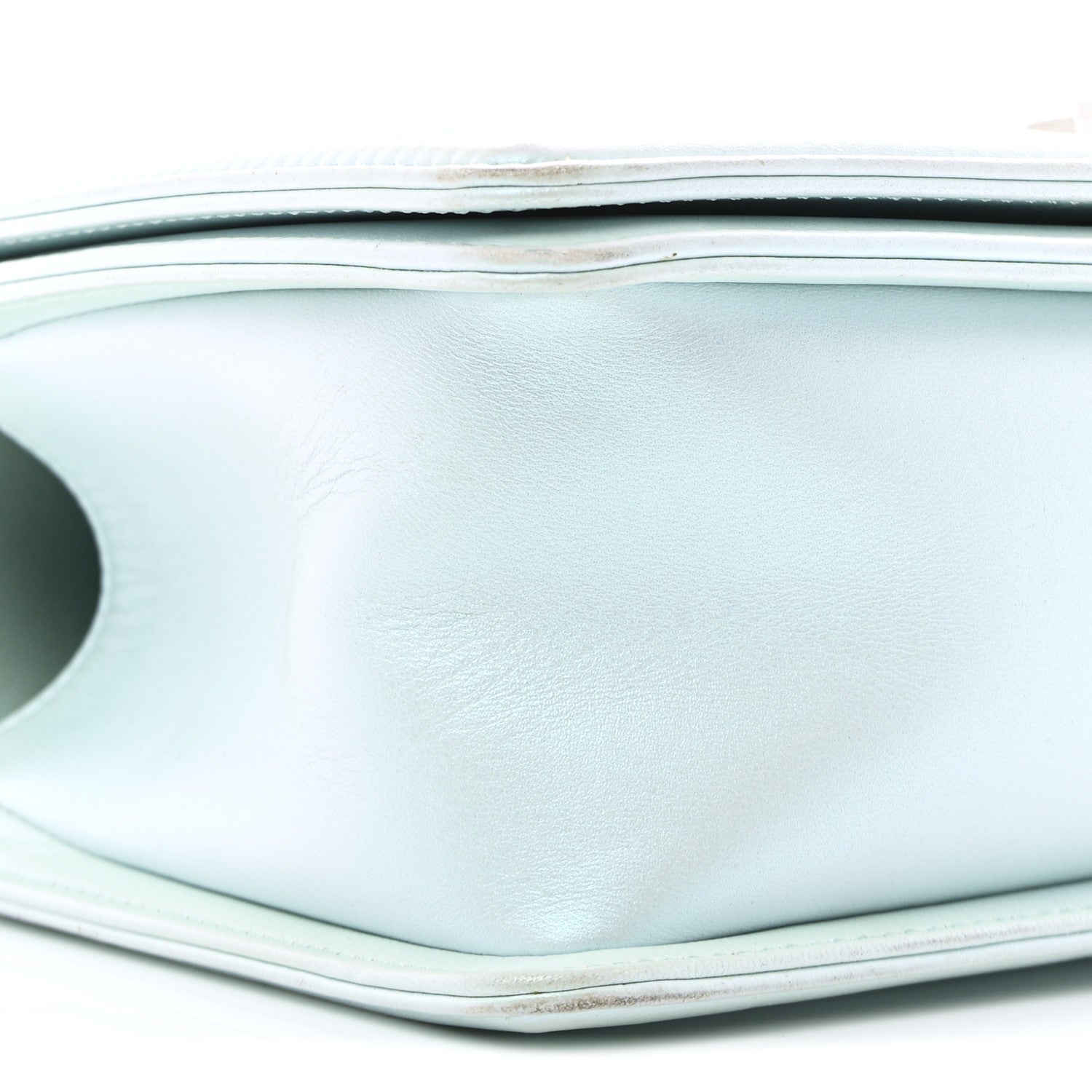 Chanel Iridescent Lambskin Chevron Quilted Medium Boy Flap Turquoise 20 of 27