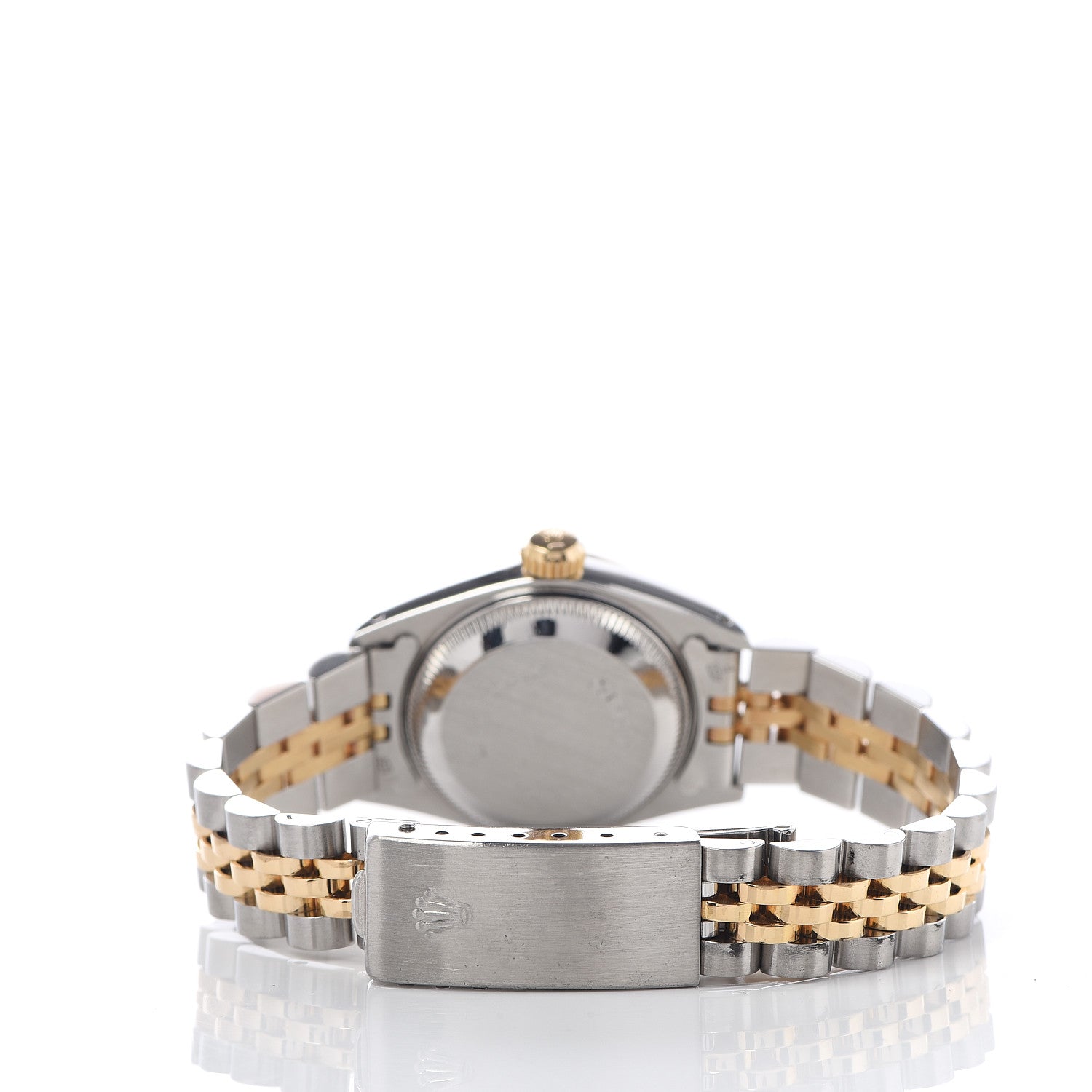 Rolex Stainless Steel 18K Yellow Gold Diamond Turquoise 26mm Oyster Perpetual Datejust Watch 69173 4 of 6