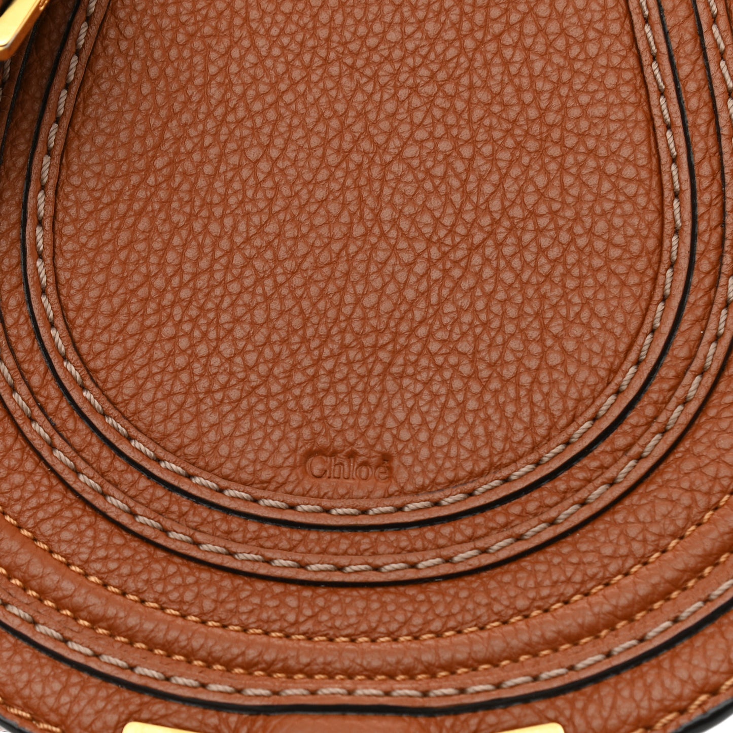 Calfskin Mini Marcie Round Crossbody Bag Tan