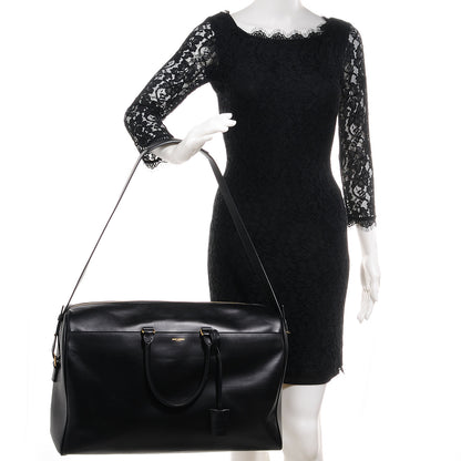 Saint Laurent Calfskin Classic Duffle 24 Black 2 of 8