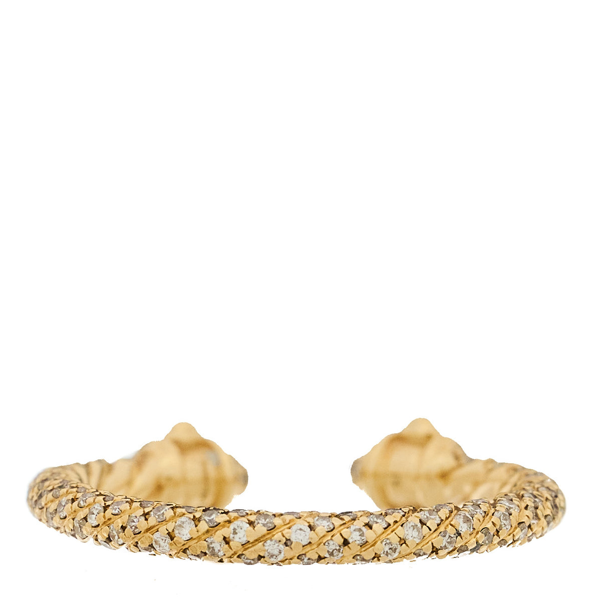 David Yurman 18K Yellow Gold Diamond Renaissance Ring 53 6.5 3 of 4