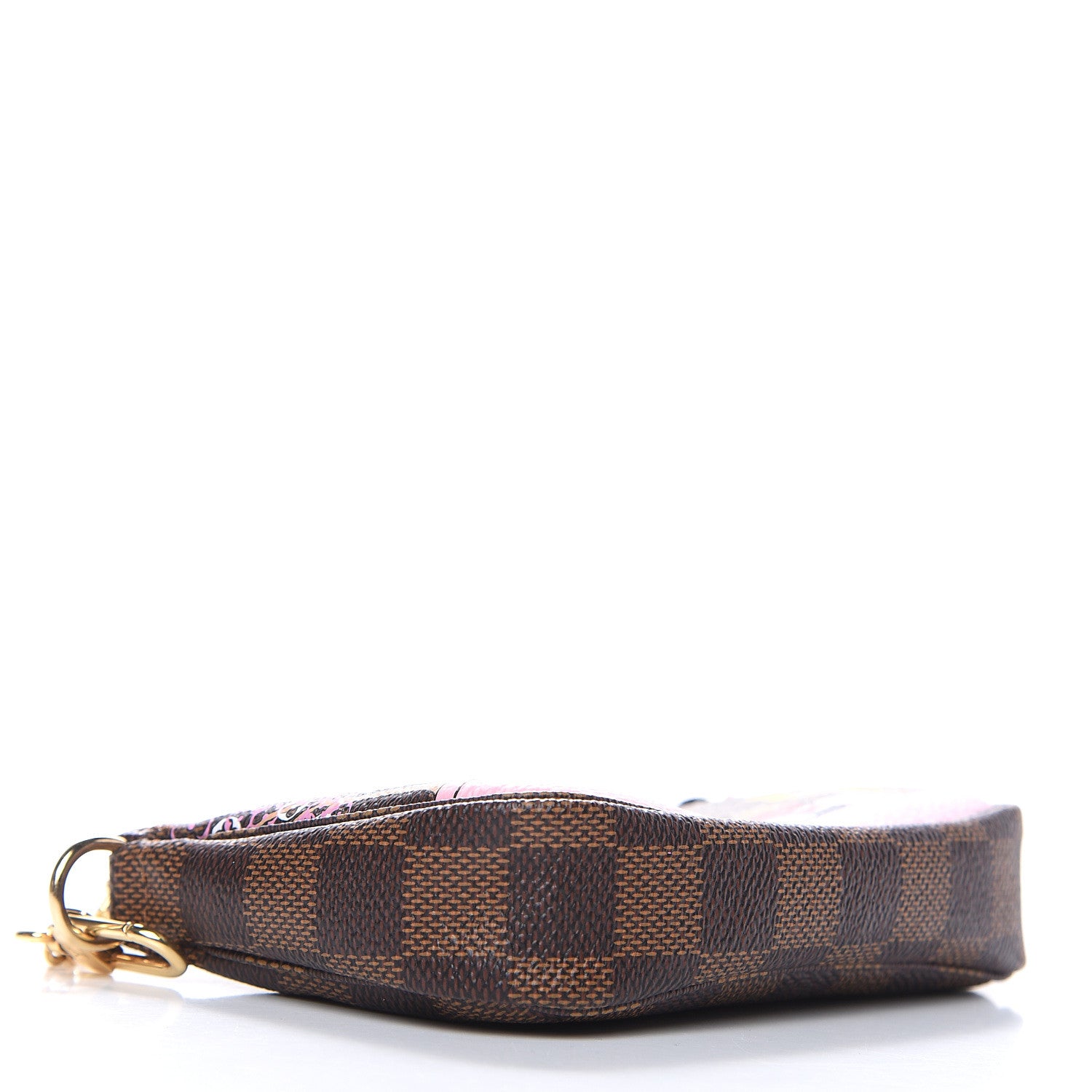 Louis Vuitton Damier Ebene 2019 Christmas Animation Mini Pochette Accessories Red 4 of 8
