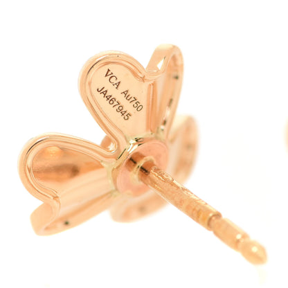 Van Cleef & Arpels 18K Yellow Gold Diamond Mini Frivole Earrings 5 of 6