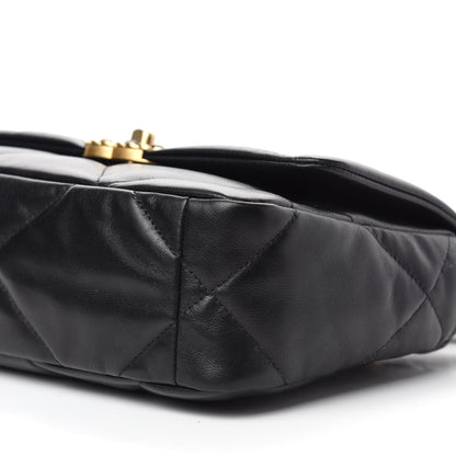 Chanel Shiny Goatskin Quilted Medium Chanel 19 Flap Black 7 of 11
