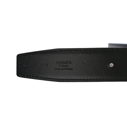 Hermes Box Chamonix 32mm Martelee H Belt 90 Black Gold 4 of 10
