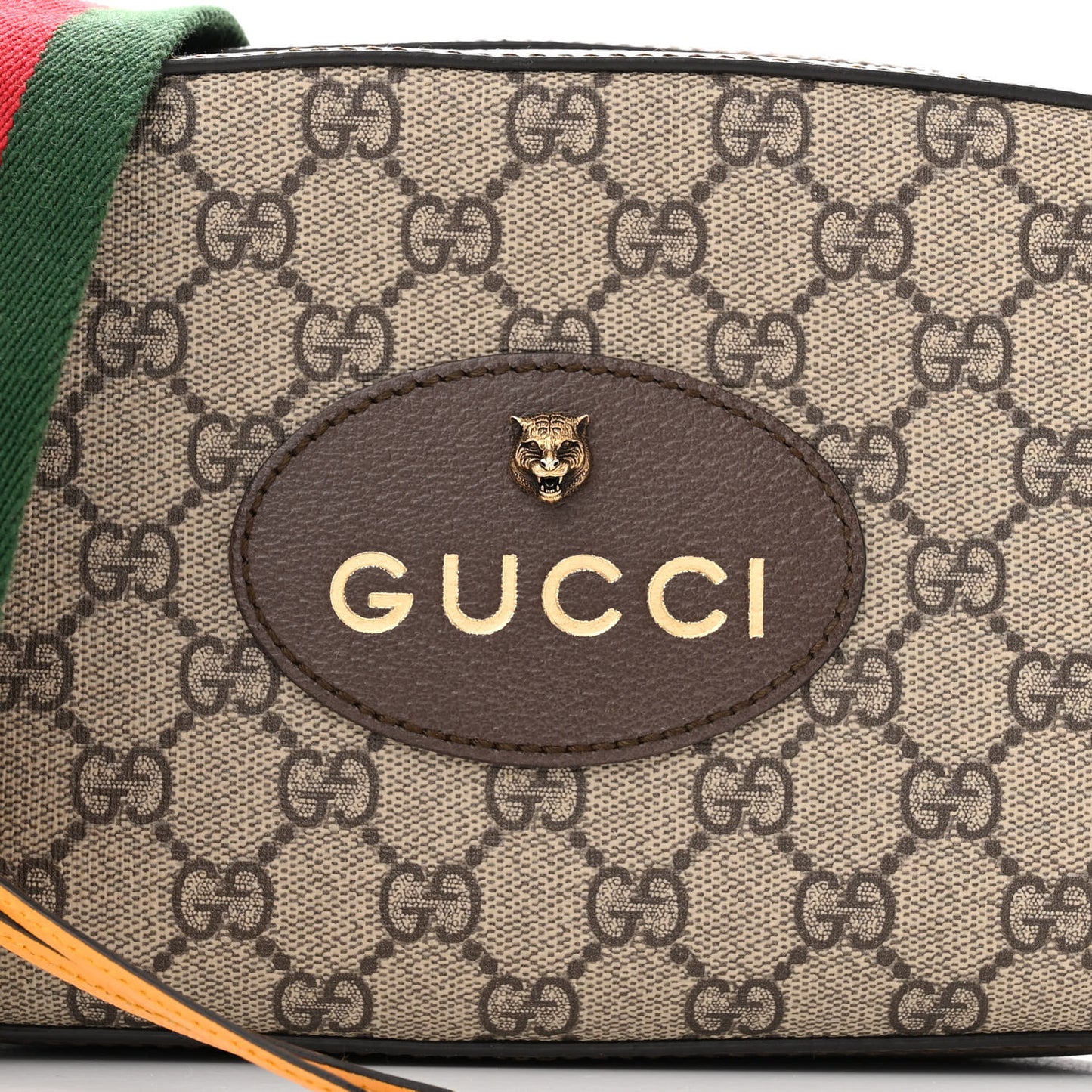 GG Supreme Monogram Web Neo Vintage Shoulder Bag Beige New Acero Crop