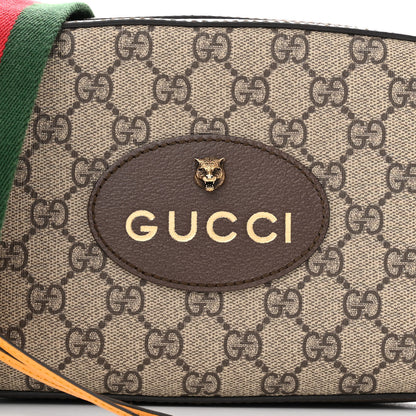 Gucci GG Supreme Monogram Web Neo Vintage Shoulder Bag Beige New Acero Crop 9 of 12