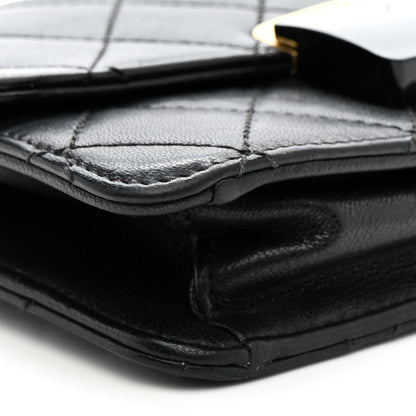 Chanel Sheepskin Quilted Mini Beauty Lock Flap Black 9 of 14