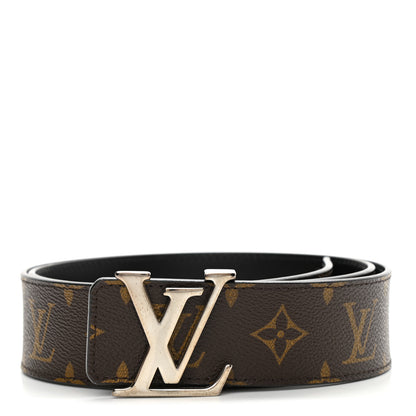 Louis Vuitton Calfskin Monogram 40mm LV Initiales Reversible Belt 90 36 Black 1 of 5
